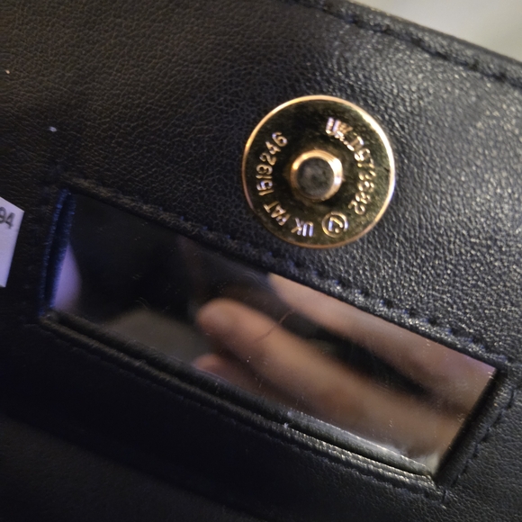 Trendy Blue Kiss Lock Wallet Crossbody Purse Gold Frame Clutch Shoulder Bag - Picture 9 of 16